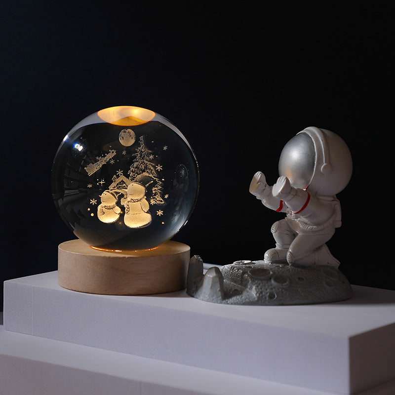 Bedroom Mood Lighting Crystal Ball Night Light LED