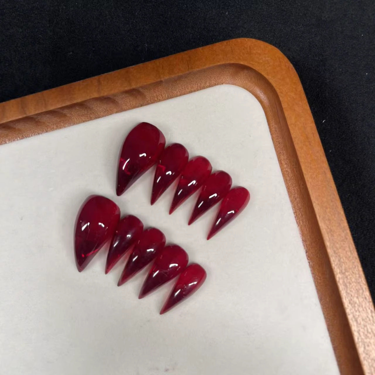 Burgundy dragon claw toenail