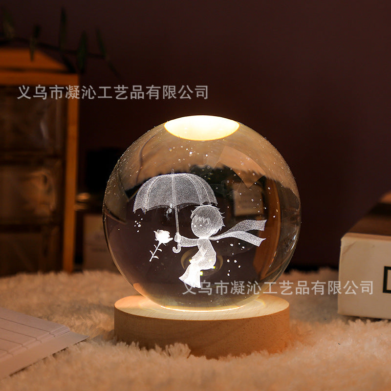 Bedroom Mood Lighting Crystal Ball Night Light LED