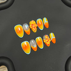 Orange gradually changes the romantic atmosphere of flowers