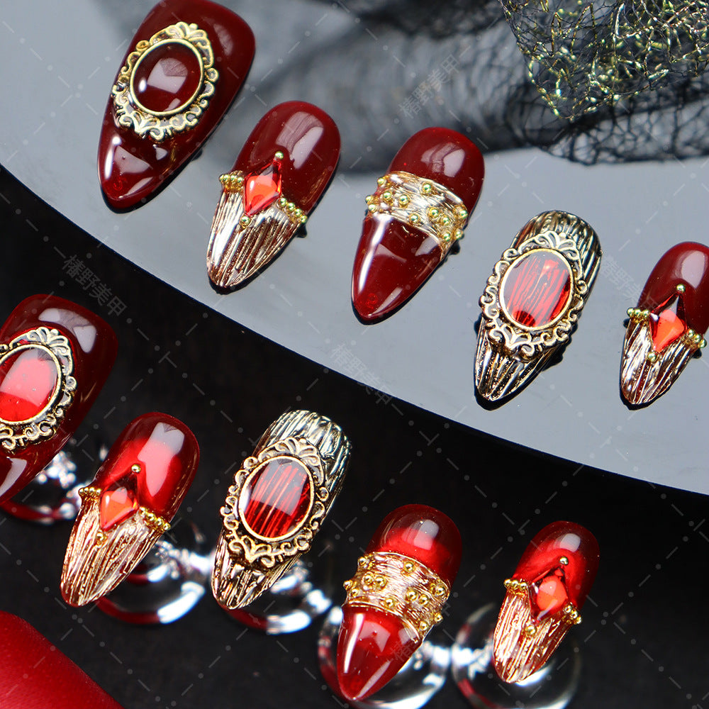 UNIKOO Vintage Palace Exotic middle almond Press-on Nails