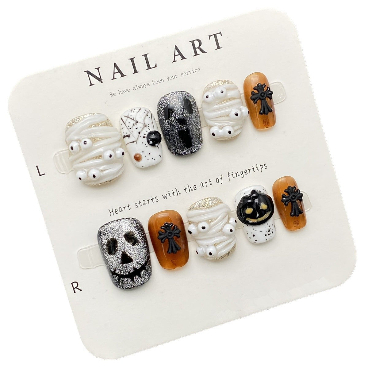 UNIKOO Halloween Short Square Press-on Nails