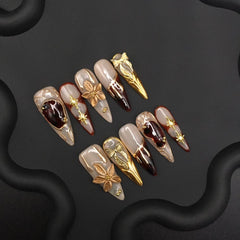 Luxurious, sweet, cool, and courtly three-dimensional hearts