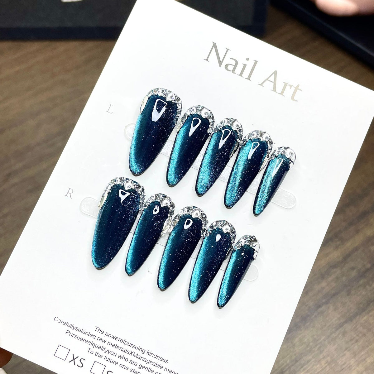 Peacock blue cat eye