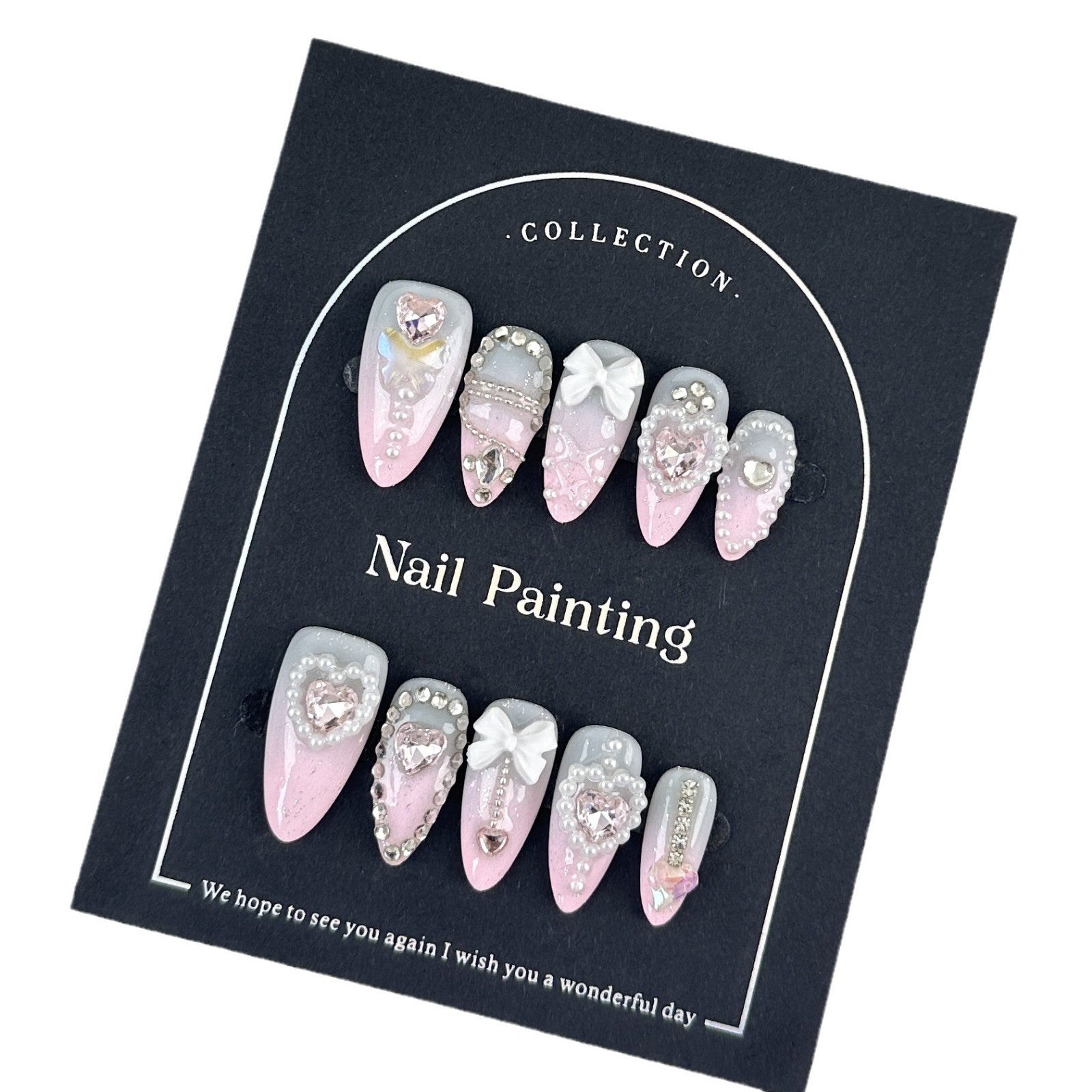 Pink Baddie Almond Press-On Nails