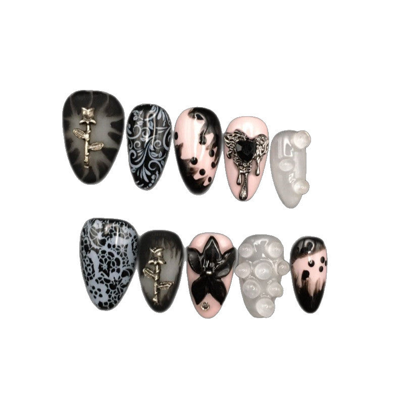 Personalized three-dimensional carved engraved nails