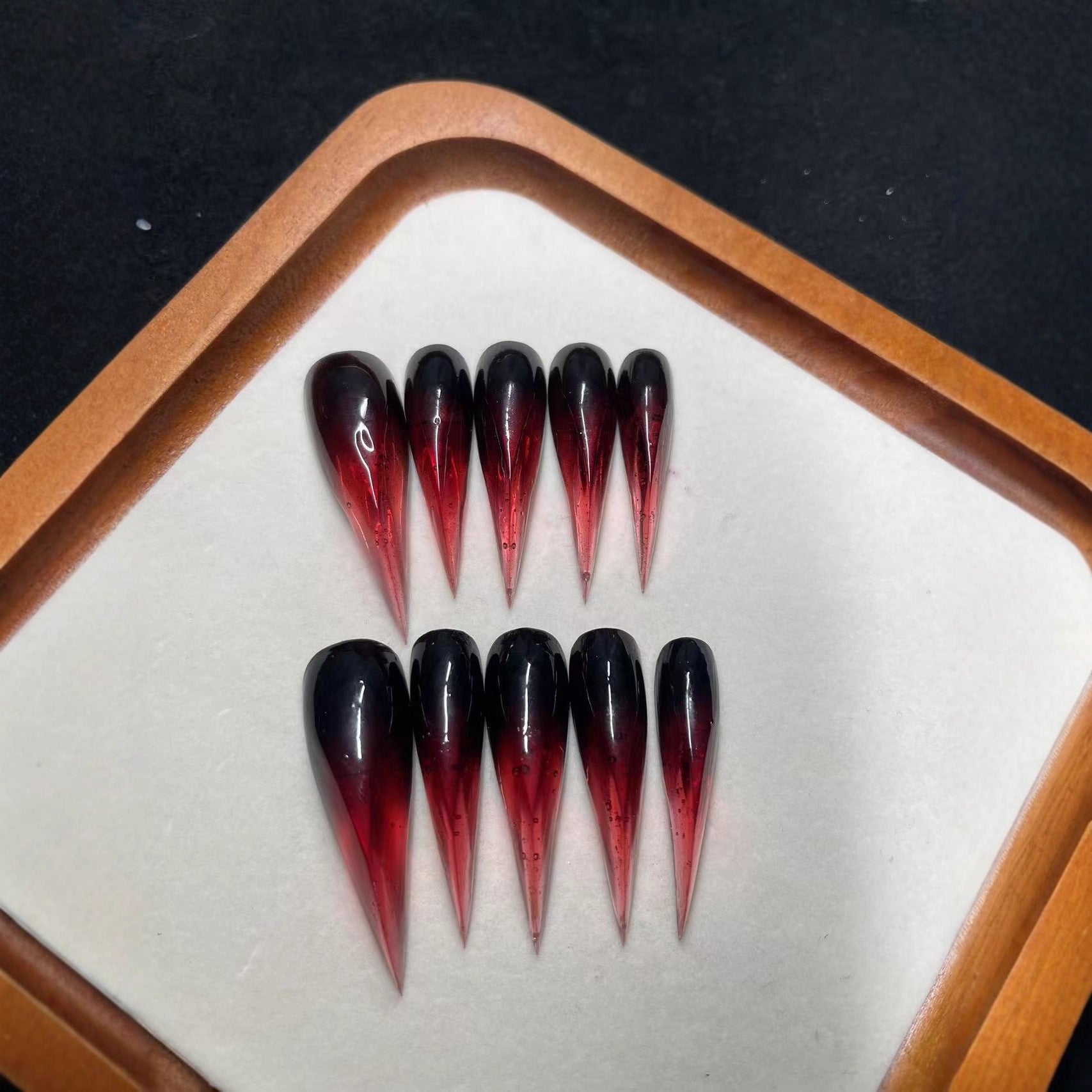 The blood color gradually turned red
