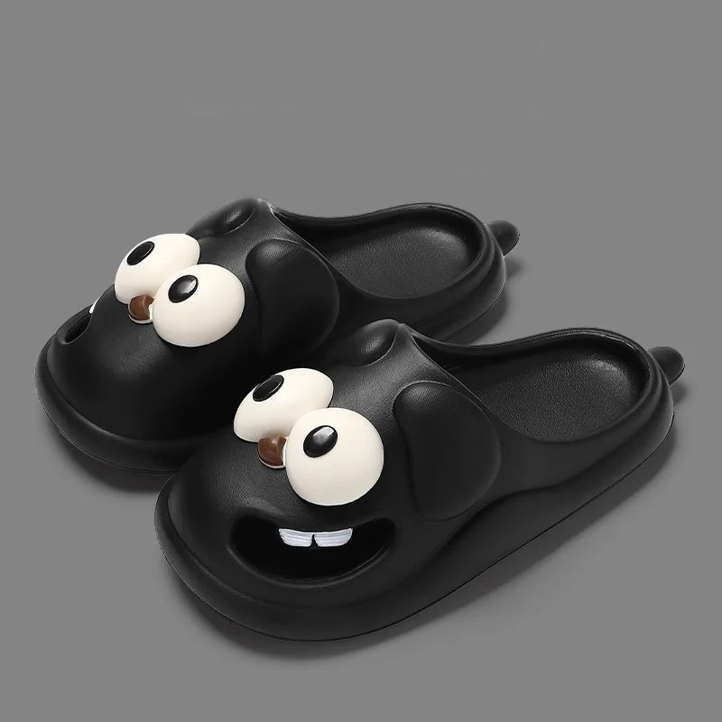 Tongue Kiss Slippers Cute Toothy Puppy