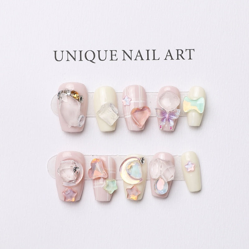 Super Cute Short Coffin Press on Nail