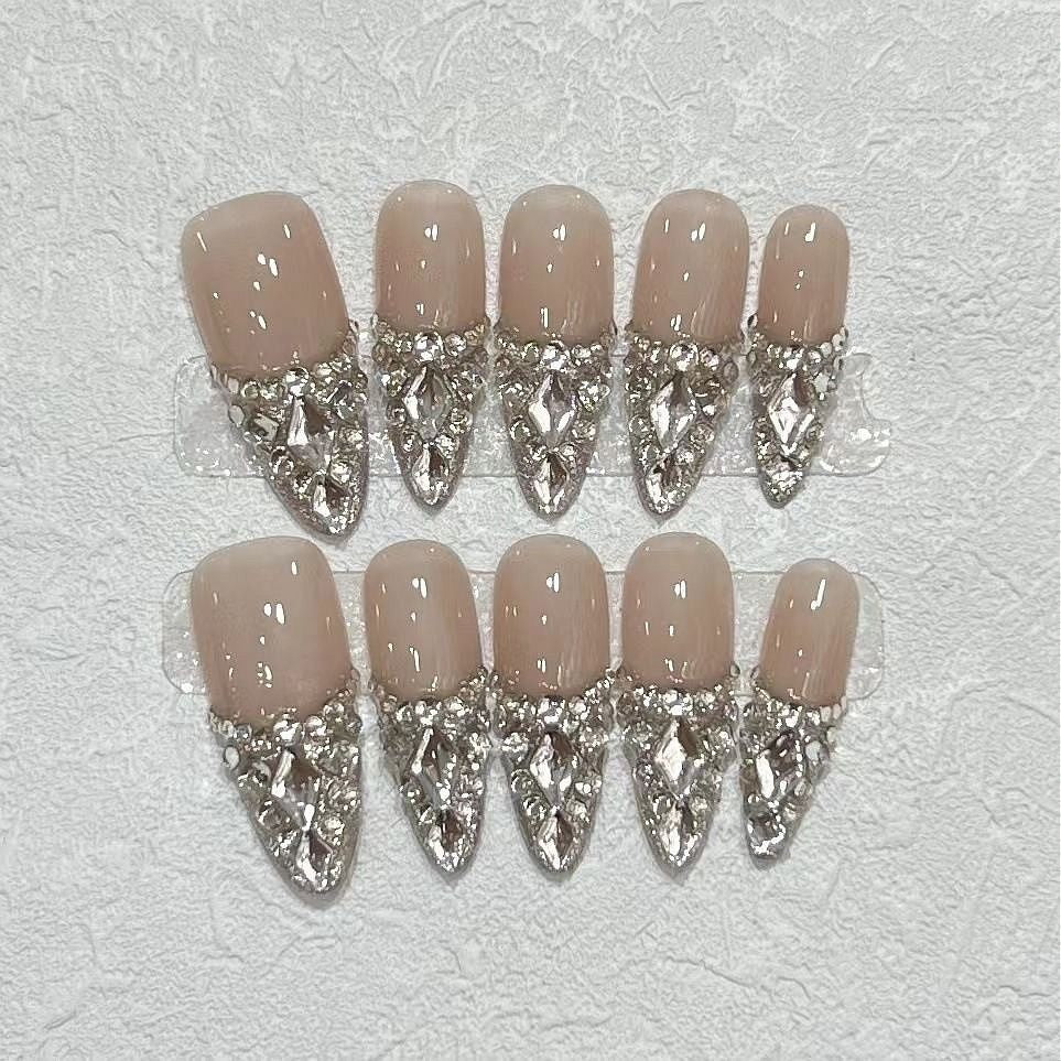 UNIKOO Light Luxury long almond Press-on Nails