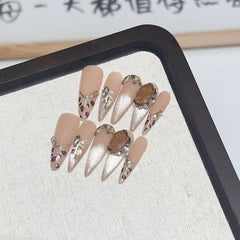 UNIKOO Sexy Leopard Long stiletto Press-on Nails