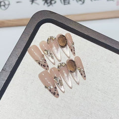 UNIKOO Sexy Leopard Long stiletto Press-on Nails