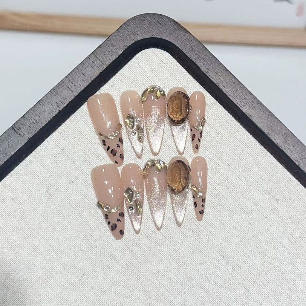 UNIKOO Sexy Leopard Long stiletto Press-on Nails