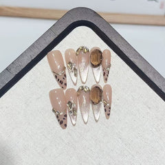 UNIKOO Sexy Leopard Long stiletto Press-on Nails