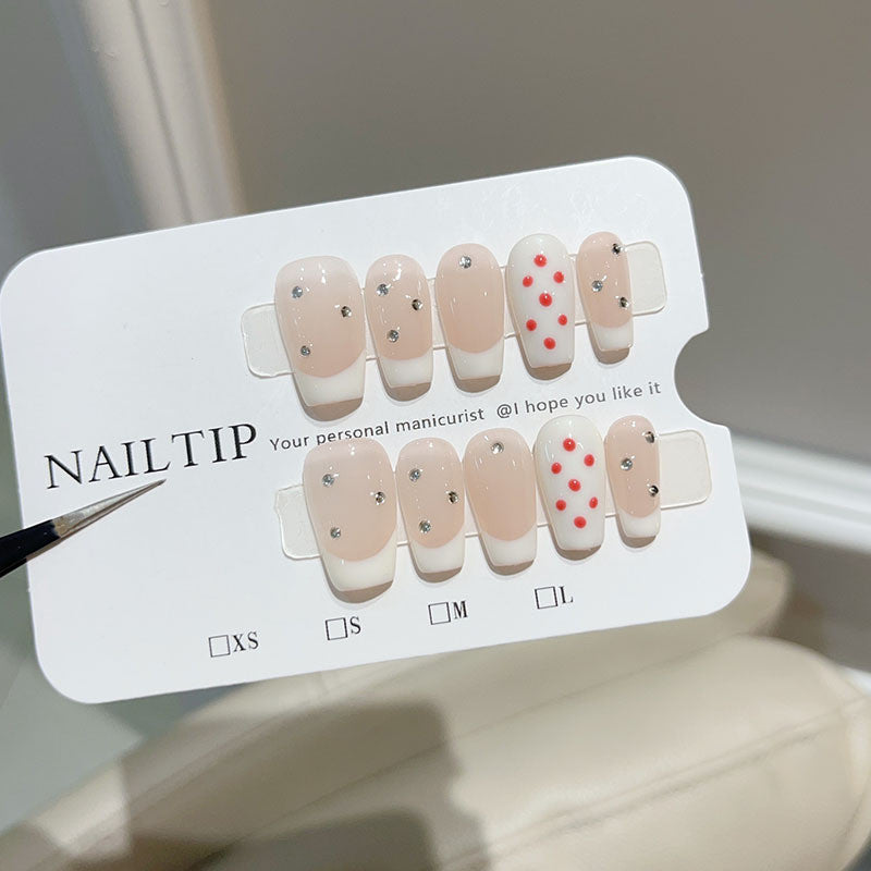 UNIKOO Pink point Cute Sweet Press-on Nails