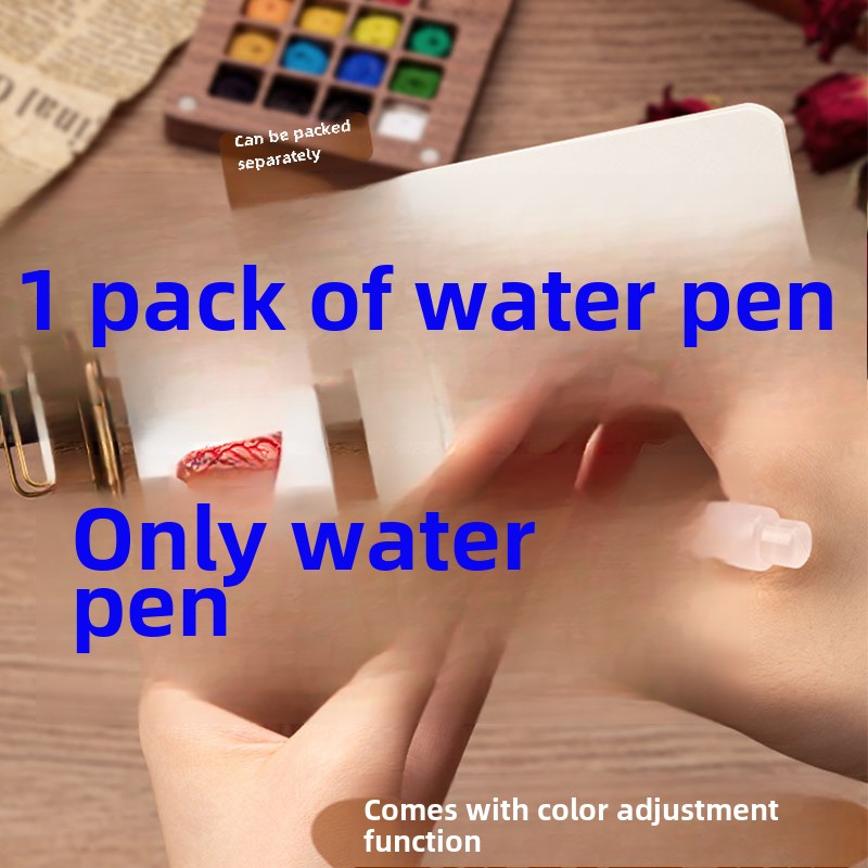 Mini Watercolor Paint Walnut Box – Portable Travel Art Kit