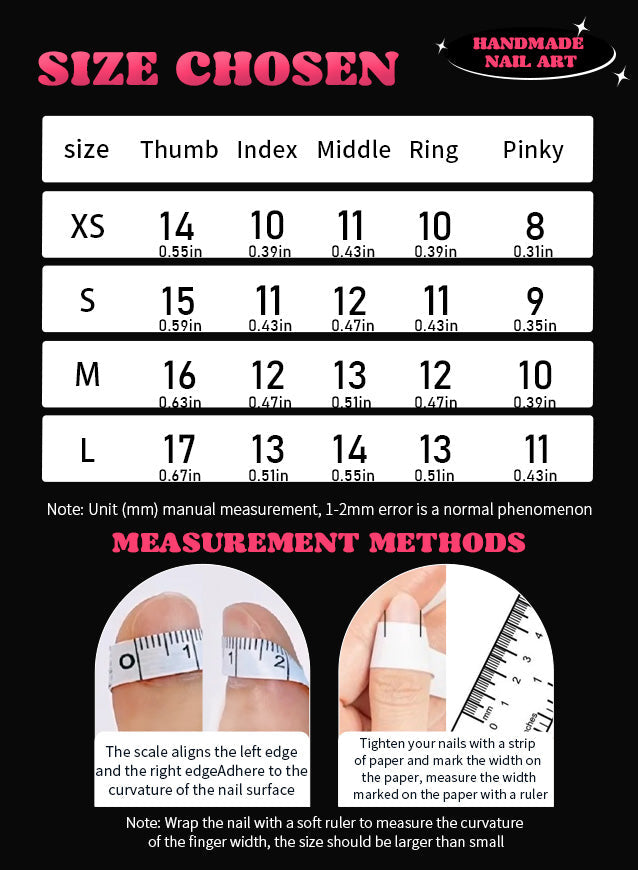 Customize the handmade press-on nail
